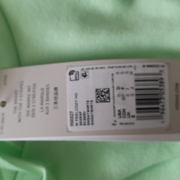 NWT Mens Light Green Adidas Hoodie - Picture 4 of 5